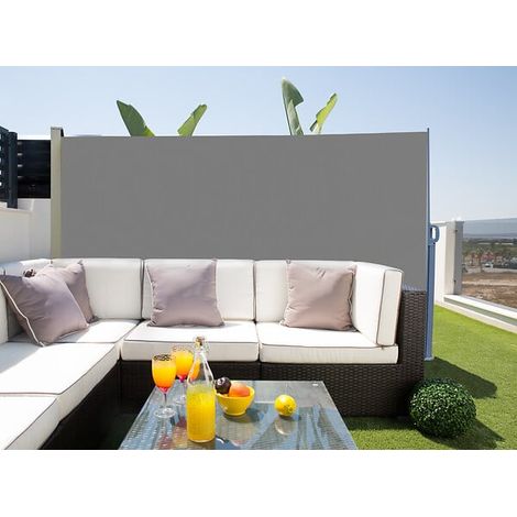 Rideau de terrasse 1.60x3m gris anthracite