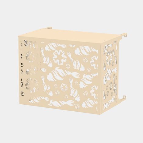 Cache climatiseur - Koï sakura Cache climatiseur - Koï sakura - Fixation murale - Ivoire RAL 1015 - Taille S (H 70 x L 90 x P 50-74 cm) (1/5)