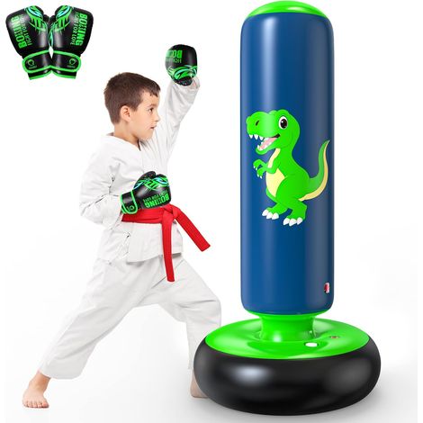 Sac de Boxe Gonflable pour Enfants, Modèle sur Pied, 3 à 8 Ans (1/5)