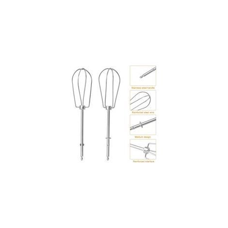 A Lot de 2 fouets pour batteur à main de rechange Mélangeur à main Mélangeur à main Robot de cuisine émulsifiants Kit mélangeur de rechange pour mélangeur à main (1/5)