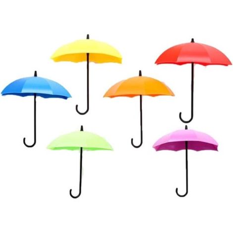 pièces - Crochet - Fixation murale - Crochet - Porte-clés - pour clés, bijoux et autres petits objets - Crochets muraux décoratifs - 1011 cm - plastique - Vert, Blauw, Violet, Rouge, Oranje, Jaune (1/4)