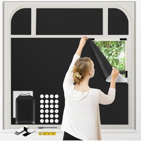 Store Occultant 300x145cm Store Occultant Fenetre Velux,Rideau Occultant de Voyage Portable Store Occultant Tissu Isolation Thermiques pour Chambre, Enfants Chambre Occultant Fenetre (1/5)