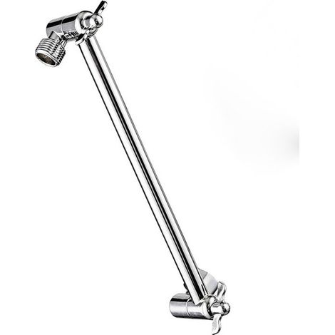 Verstellbarer Duschkopf Verlängerungsarm 28 cm Massives Messing, verchromt (1/5)