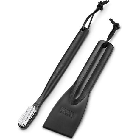 Weber Kit 2 accesorios limpieza barbacoa negro