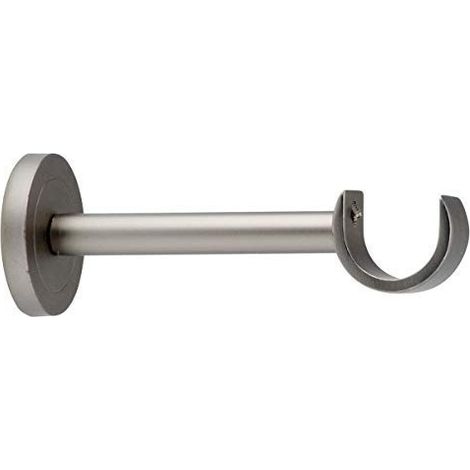 1 Support Mur Moyen Ouvert - Chrome Satiné - 12CM - Diamètre 28