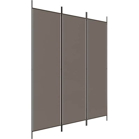 vidaXL Biombo divisor de 3 paneles de tela gris antracita 150x220 cm (1/2)