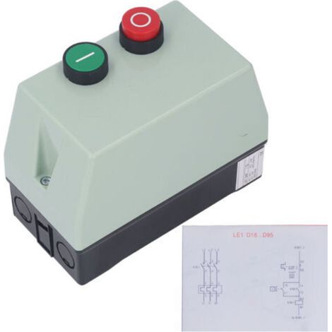 Eosnow Démarreur de moteur électrique magnétique IP55 interrupteur de commande de démarrage de moteur étanche monophasé 220 230 V 3 phases 380 400 V