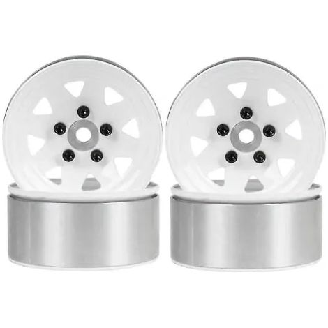 jantes métalliques 1.0 pour voiture RC Crawler Axial SCX24 TRX4M, blanches (1/2)