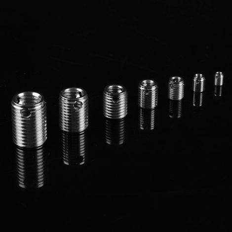 Jeu de 58 inserts de filetage intérieur autotaraudeurs en acier inoxydable pour renforcer le filetage et réparer les filetages (1/5)