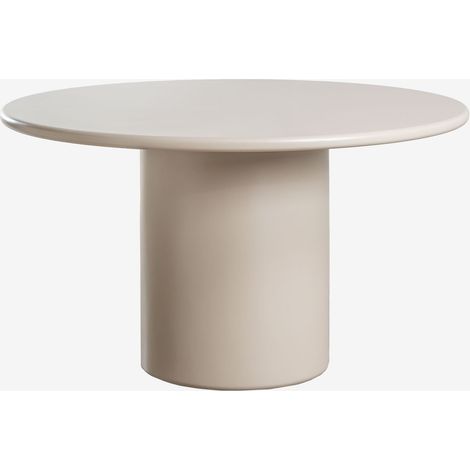 Table à manger ronde en MDF Rodeo SKLUM Tapioca Beige Ø130 cm (1/5)