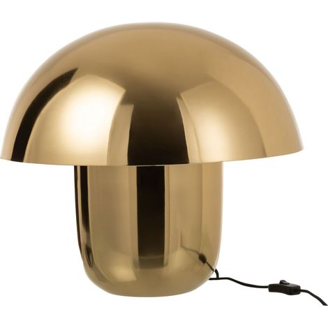 Lampe de table champignon 50 cm en métal doré (1/4)