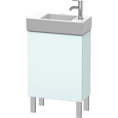 Meuble sous-vasque L-CUBE 582x480x240mm ouverture gauche Bleu clair mat
