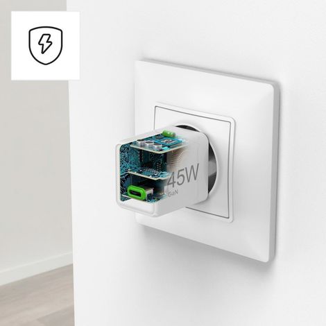 Hama GaN Schnellladegerät USB-C 45W weiß - Power (1/5)