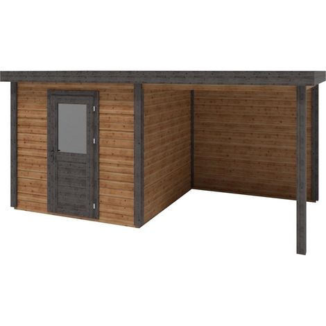 Casetta da giardino in legno Rava 5.06x2.59 m - 13.1 m2 - 28 mm - impregnata - 000142 (1/3)