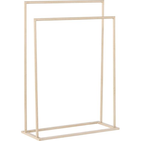 Portant à Vêtements Double "Alva" 100cm Naturel (1/5)