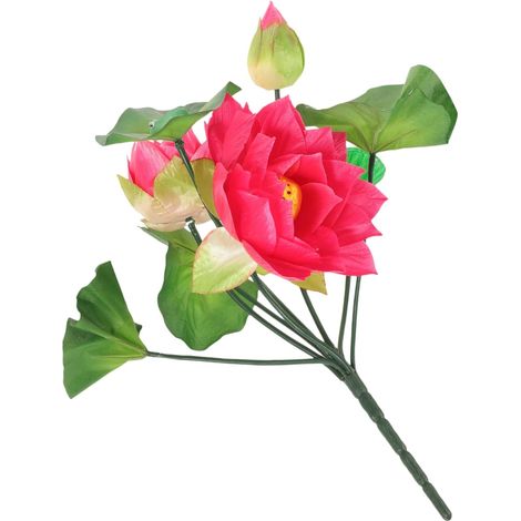 Lotus Artificiel Décoratif 9 Têtes en Plastique pour Intérieur (1/5)