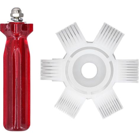 Redresseur D'aileron de Condenseur de Climatiseur, 6 en 1 Peigne à Ailettes AC Ensemble de Nettoyeur D'ailettes de Climatiseur Outil de Nettoyage de Climatisation (1/4)