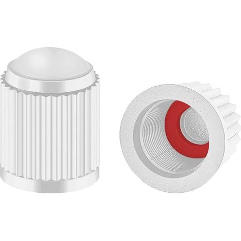 30 Pieces Bouchons de Valve de Pneu en Plastique, Capuchon de Valve Auto, Bouchons de Pneu avec Joint O-Ring en Caoutchouc, Accessoire de Pneu pour SUV, Vélos, Camions, Motos (Blanc) (1/5)