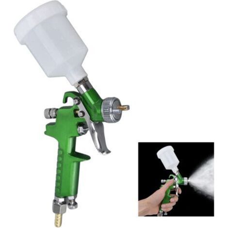 Pistola de pintura profesional de 100 cc con 1 boquilla de 1,0 mm, pistola de pulverización neumática HVLP de alimentación por gravedad para automóviles y muebles -Crezuo