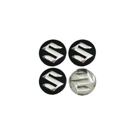 Quatre enjoliveurs centraux de 54 mm pour Suzuki Swift, SX4, S-Cross, Ignis, Vitara, Solio, Bandit et Swace pour protéger les jantes de la rouille. (1/2)