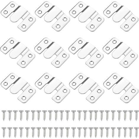 12 Pièces Support Montage Encastré Dissimulé Supports Suspension Emboîtement Robuste Connecteur de Meubles Matériel Suspension Mural Acier Inox Suspendu pour Photos Miroirs Sffichage d'image (1/5)