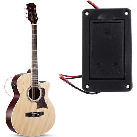 Support de Pile 9V pour Micros Guitare Basse Actifs - Boîtier de Connexion (1/5)