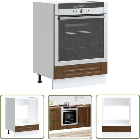 vidaXL Armoire à four Kalmar chêne marron bois d'ingénierie (1/5)