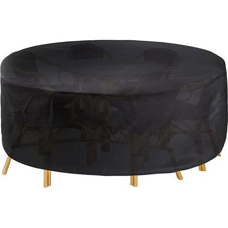 AIDUCHO Circolare, Tavolo da Giardino, Rotonda Patio Tavolo E Sedia Set di Cover, Resistente Oxford all'Aperto, Mobili da terrazza di Copertura antivento, Impermeabile e Anti-Uv - 200x94cm (1/5)