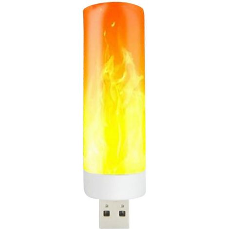 LED-Flackerflammenbirne, USB-wiederaufladbar, Ambientebeleuchtung für Zuhause, Garten, Party, Camping (A/1 Stück)