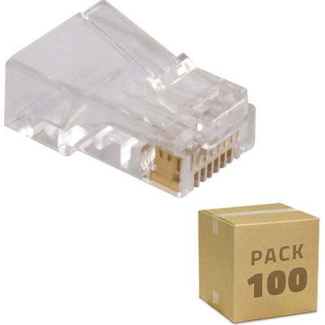 Pack 100 Unités RJ45 UTP Transparent