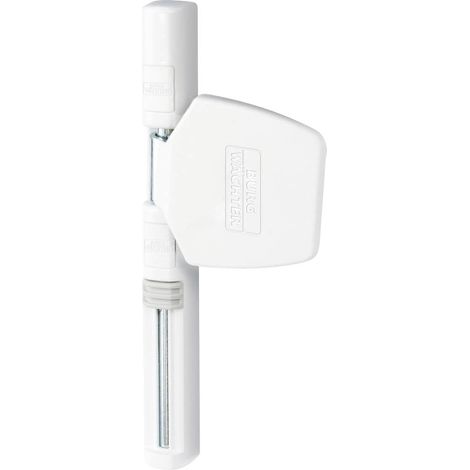 Verrou de fenêtre, Protection anti-effraction pour fenêtres et portes de balcon, Intérieur, Côté charnières, WS 44, Blanc (1/5)