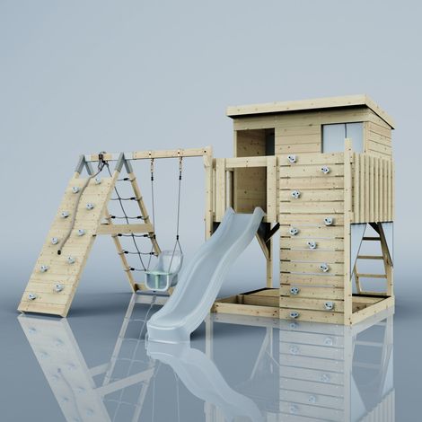PolarPlay Tour de jeux Emil Bleu 415 x 396 cm Balançoire bébé