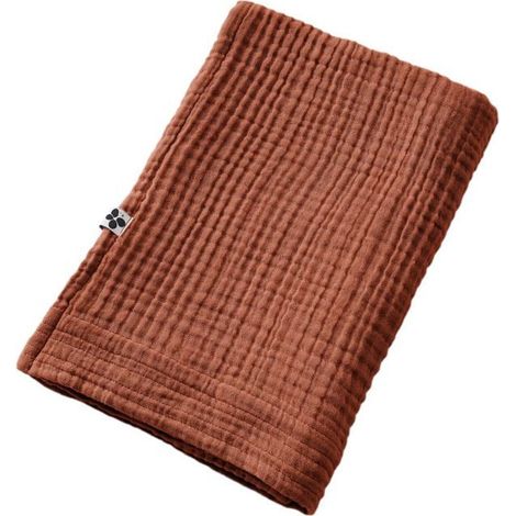 Serviette de toilette 50 x 90 cm Gaze de coton unie Gaïa - Gaïa Terracotta - Gaia Terracotta - (1/4)