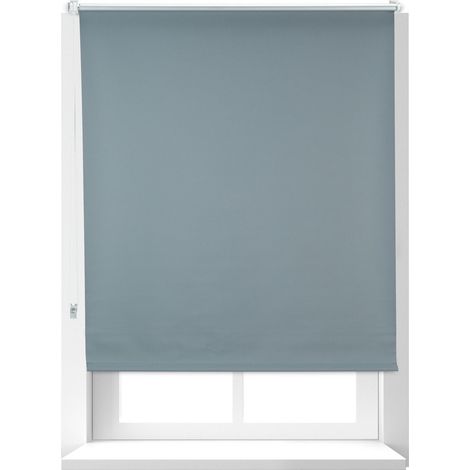 Persianas térmicas grises de oscurecimiento, ajustables de 60 a 120 cm