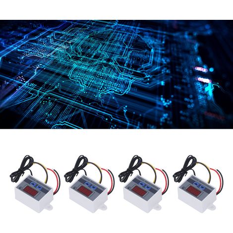 4 Thermostats Numériques Affichage Digital Régulateur Température -50℃ à 110℃ 1500W AC 110V-220V