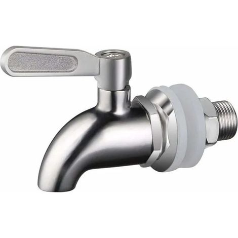 Robinet de Tonneau,Distributeur de Boissons,Robinet pour Tonneau de Bière, Robinet pour Vin - En Acier Inoxydable et Taille de 12mm (1/4)