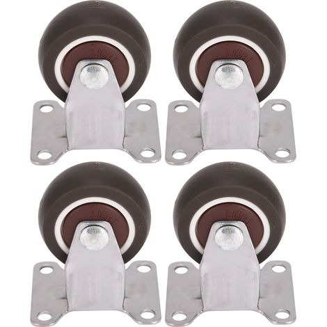 roulettes universelles silencieuses en TPR, pivotantes à 360°, de rechange pour meubles de maison et chaises (38 roulettes fixes). (1/5)