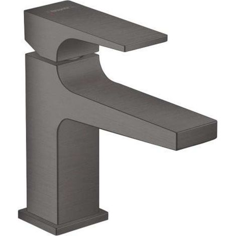 Hansgrohe Metropol Waschtischmischer 100 Handgriff, kurzer Auslauf, Push-Open Spundloch, Schwarz Chrom gebürstet (32500340) (1/3)