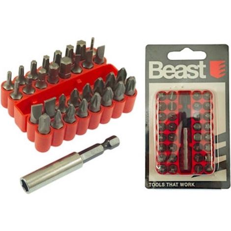 Jeu d'Embouts 33 Embouts - CR-V - Magnétiques - Assortiment Complet - Outils Pratiques et Polyvalents - Beast (1/5)