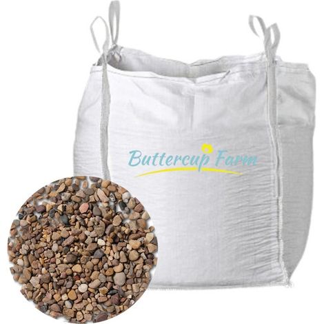 10mm Pea Gravel - Natural Stone - Premium Aggregate Bulk Bag - 850 kilos