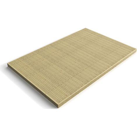 Wooden decking kit - complete self-assembly DIY kit (2.4m x 3.6m, light green (natural finish))