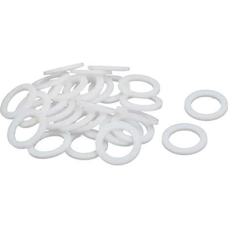 30pcs Rondelles PTFE Blanc 22mm OD 14mm ID 2mm Épaisseur (1/2)