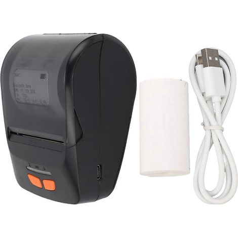 Imprimante thermique Bluetooth avec papier étiquette, imprimante de codes-barres portable pour points de vente, impression noir et blanc