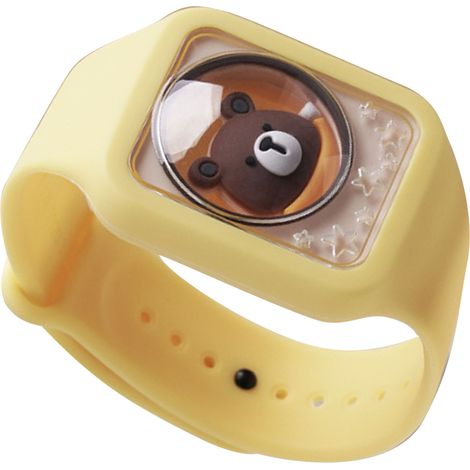 Bracelet anti-moustiques à l'huile essentielle de plantes Lebebe pour enfants et bébés, montre anti-moustiques d'extérieur, bracelet en silicone, jaune citron (1/5)
