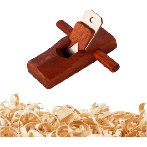Outil de rabot à bois - Rabot manuel multifonction confortable et précis en acajou - Accessoire de menuiserie ergonomique pour la coupe et le travail du bois (1/5)