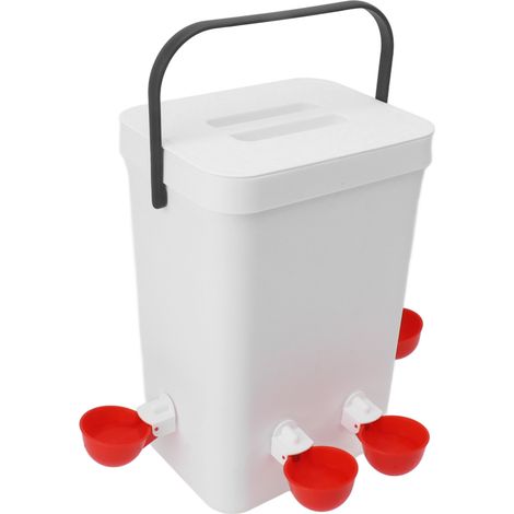 Automatische Hühnertränke und Futterautomat-Set mit großem Fassungsvermögen, 12 Liter, tragbare automatische Geflügeltränke (1/5)