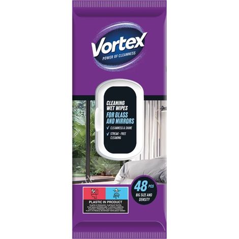 VORTEX GLAS UND SPIEGEL Reinigungstücher 48 Stk Reinigungstücher