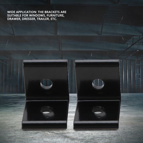 4 pièces équerre de fixation pour profilé aluminium 2020A noir, connecteur d'angle et joint de raccord (1/5)