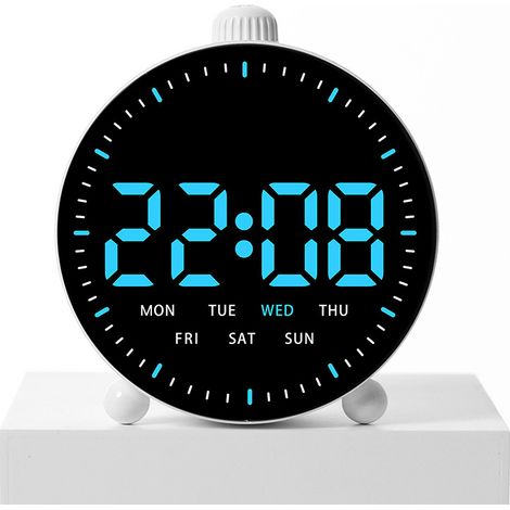 Réveil LED, horloge multifonction, compte à rebours, horloge à trotteuse, réveil électronique de chevet. (1/3)