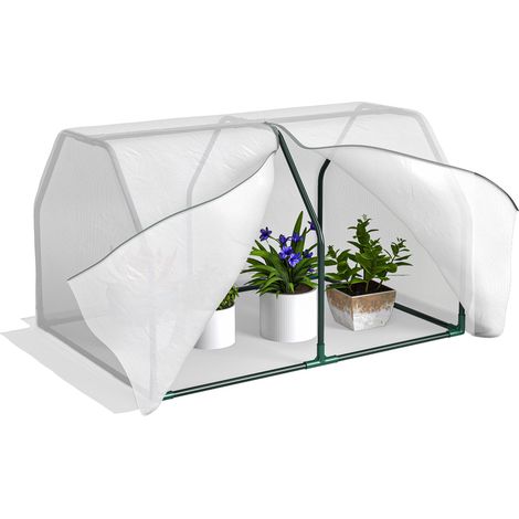 Mini serre, résistante aux intempéries, facile à transporter, 99 cm x 71 cm x 60 cm, tunnel de culture, verte (1/5)
